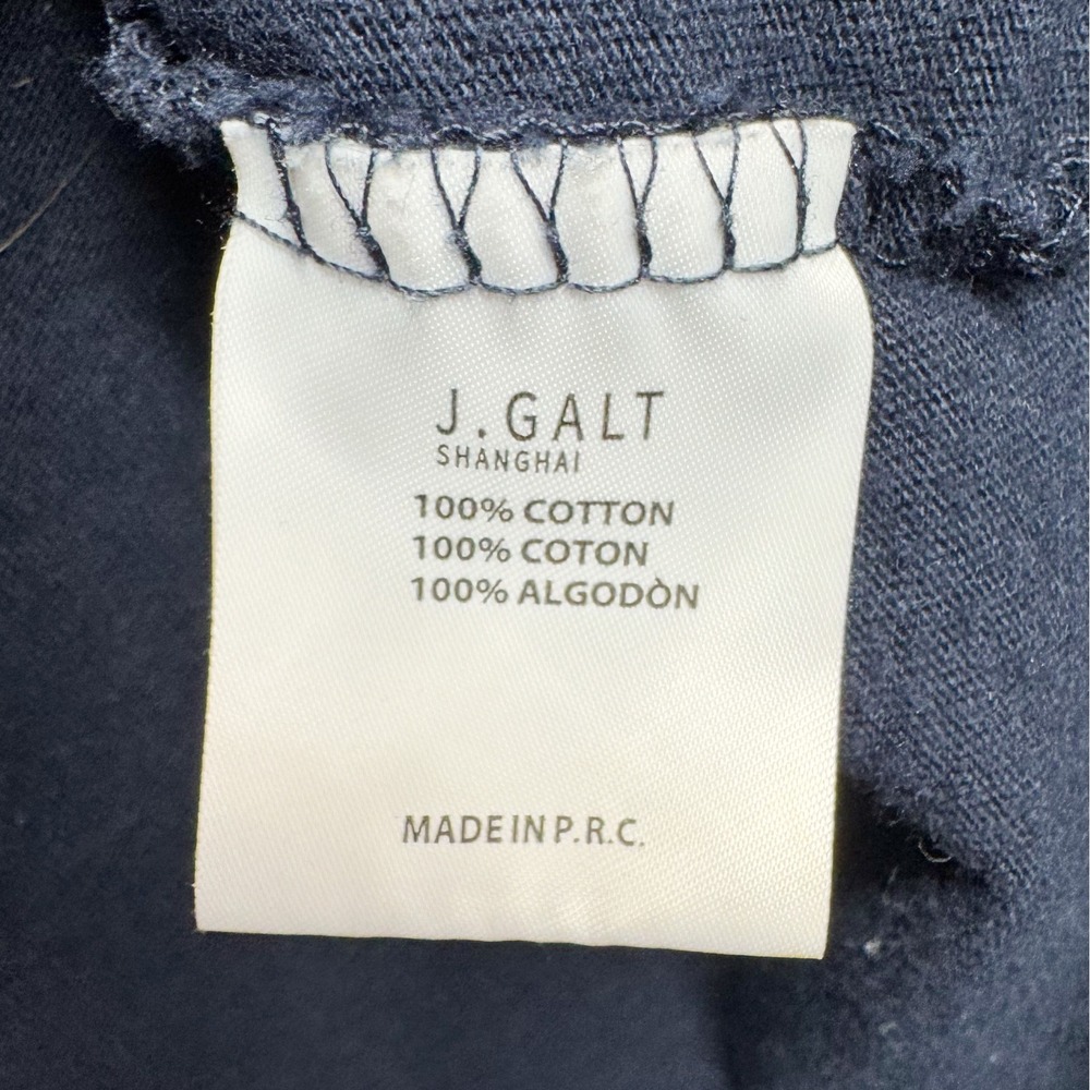 John Galt Brandy Melville Navy White Striped Long Sleeve Shirt Size Small - Picture 4 of 4